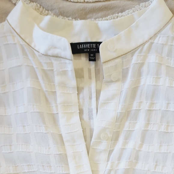 [1X] Lafayette 148 New York Button Down Dress/Duster - Picture 7 of 15